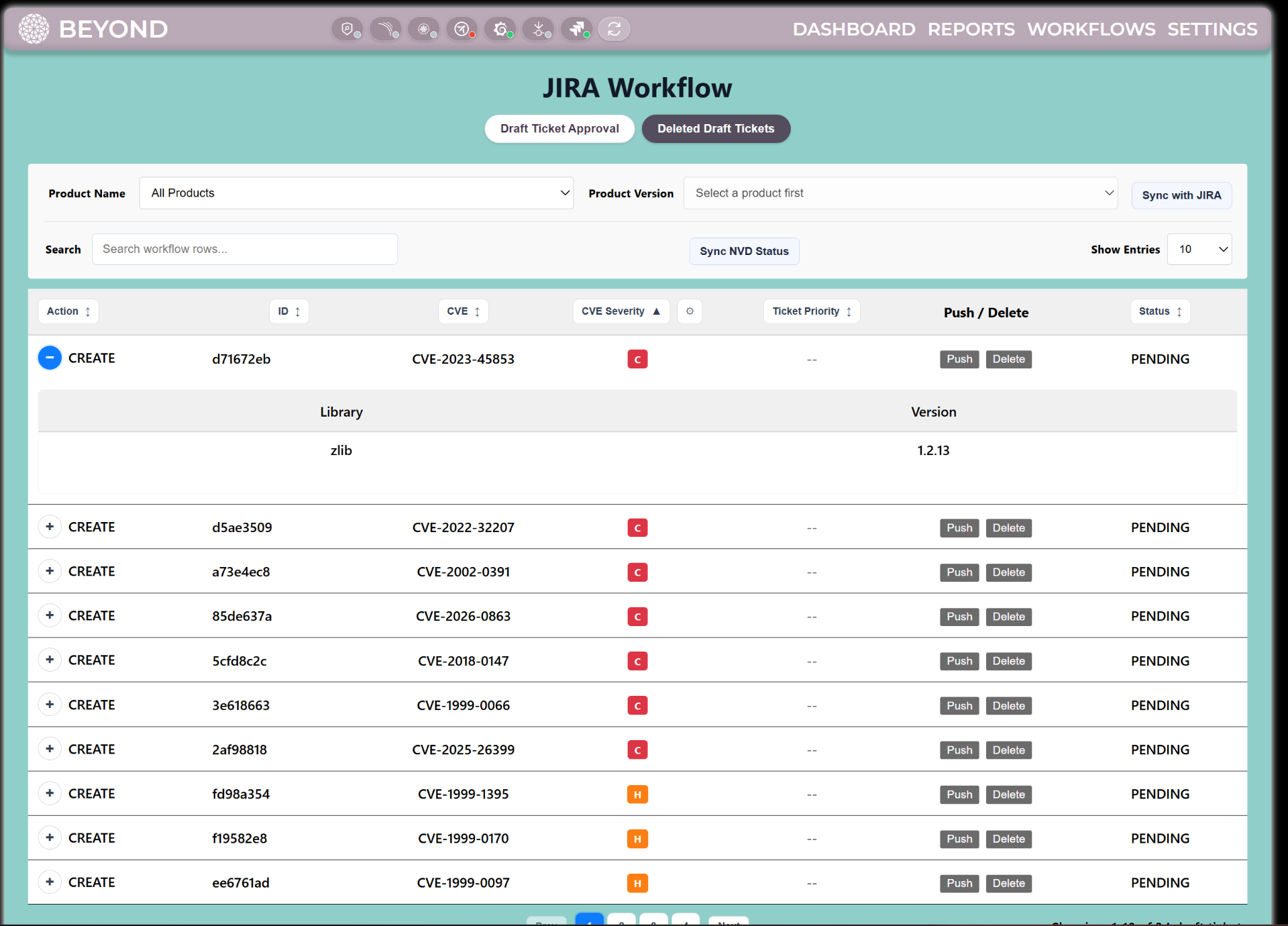 JIRA workflow dashboard